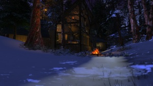 A refuge from the cold.  Home for the Holidays, by Allerien@Wolfsbane NA.